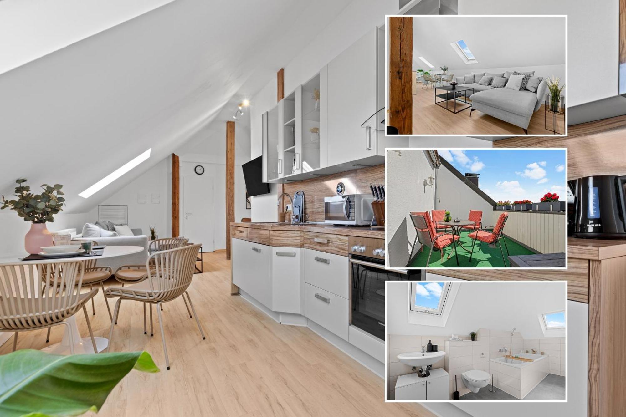 Stilvolle Wohnung: Private Dachterrasse - Zentral Аугсбург Экстерьер фото